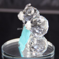 Estatueta pequena de cristal por atacado do animal / urso de peluche de cristal